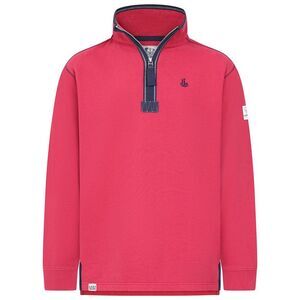 Lazy Jacks Mens Quarter Zip Sweatshirt / Rouge